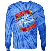 Eid Mubarak Floral Islamic For Muslim Gift Tie-Dye Long Sleeve Shirt