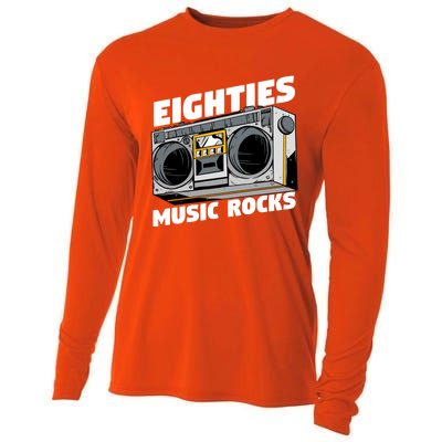 Eighties Music Funny Old Songs Vintage 80s Lover Gift Cooling Performance Long Sleeve Crew