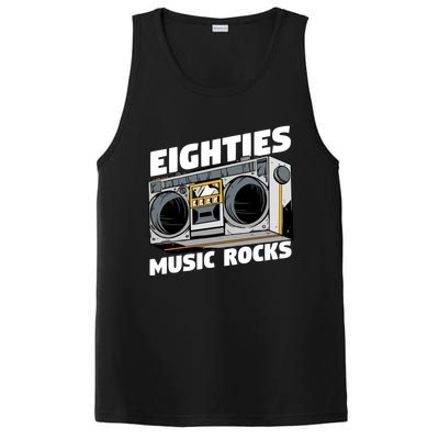 Eighties Music Funny Old Songs Vintage 80s Lover Gift PosiCharge Competitor Tank