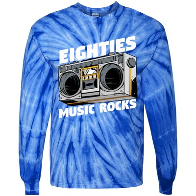 Eighties Music Funny Old Songs Vintage 80s Lover Gift Tie-Dye Long Sleeve Shirt