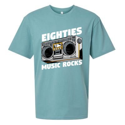 Eighties Music Funny Old Songs Vintage 80s Lover Gift Sueded Cloud Jersey T-Shirt