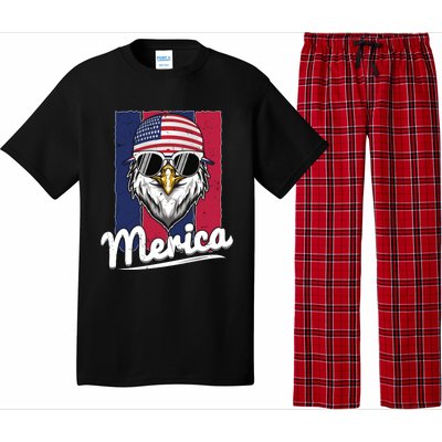 Eagle Merican Flag Eagle Patriotic Cool Gift Pajama Set