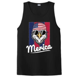 Eagle Merican Flag Eagle Patriotic Cool Gift PosiCharge Competitor Tank