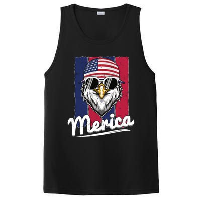 Eagle Merican Flag Eagle Patriotic Cool Gift PosiCharge Competitor Tank