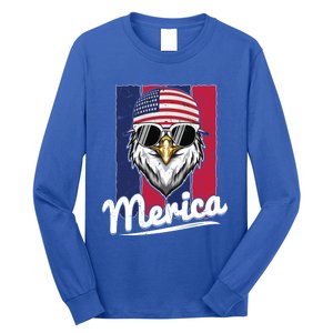 Eagle Merican Flag Eagle Patriotic Cool Gift Long Sleeve Shirt