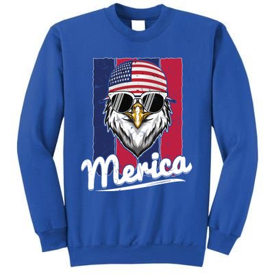 Eagle Merican Flag Eagle Patriotic Cool Gift Sweatshirt