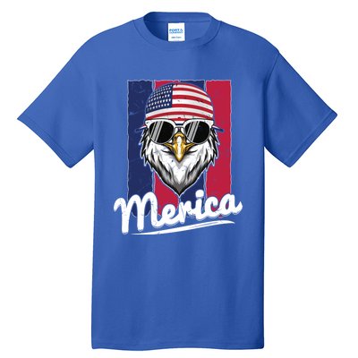 Eagle Merican Flag Eagle Patriotic Cool Gift Tall T-Shirt