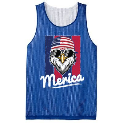 Eagle Merican Flag Eagle Patriotic Cool Gift Mesh Reversible Basketball Jersey Tank