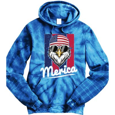 Eagle Merican Flag Eagle Patriotic Cool Gift Tie Dye Hoodie