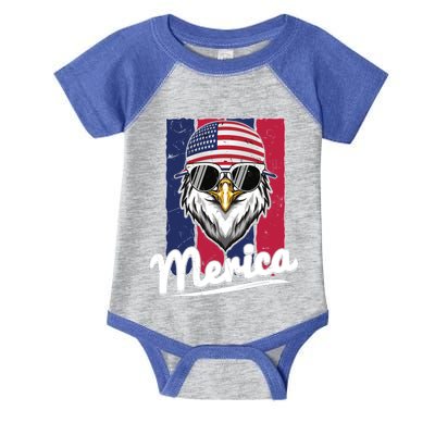 Eagle Merican Flag Eagle Patriotic Cool Gift Infant Baby Jersey Bodysuit