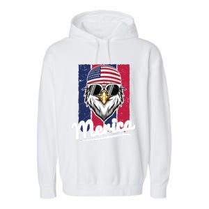 Eagle Merican Flag Eagle Patriotic Cool Gift Garment-Dyed Fleece Hoodie