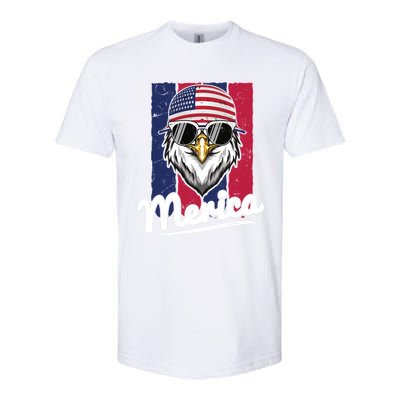 Eagle Merican Flag Eagle Patriotic Cool Gift Softstyle CVC T-Shirt