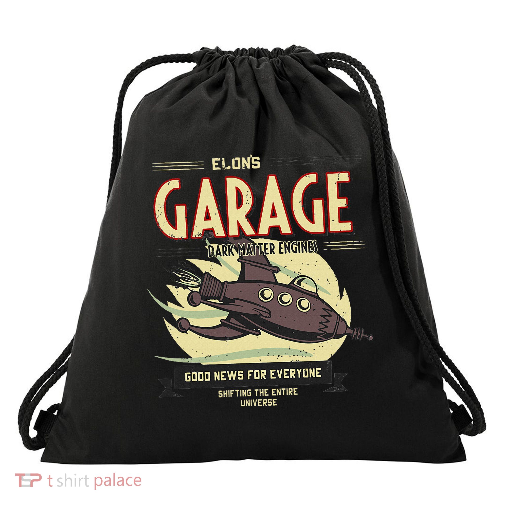 Elon Musk Fan Drawstring Bag