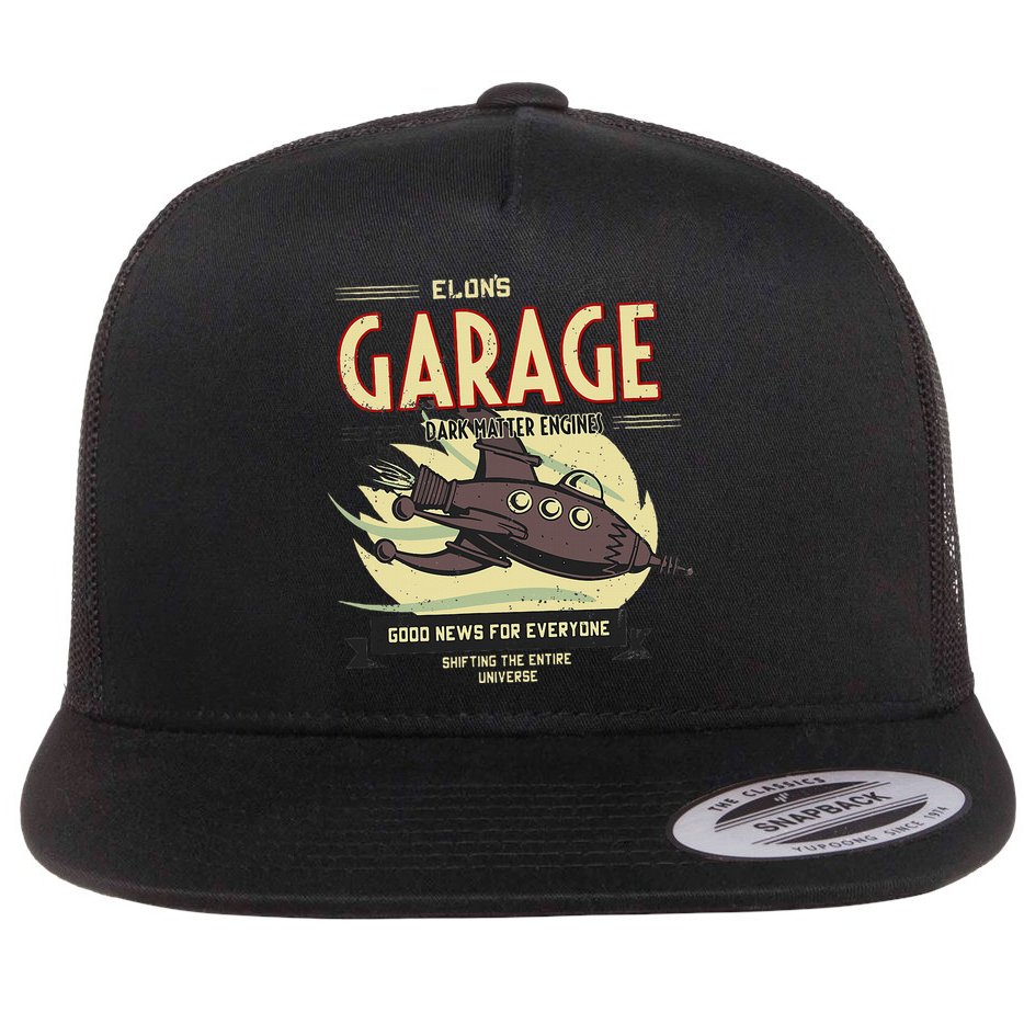 Elon Musk Fan Flat Bill Trucker Hat