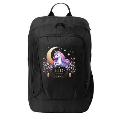 Eid Mubarak For K.Ids Mom Girl Eid Mubarak Unicorn Cute Gift City Backpack