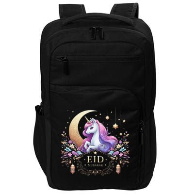 Eid Mubarak For K.Ids Mom Girl Eid Mubarak Unicorn Cute Gift Impact Tech Backpack