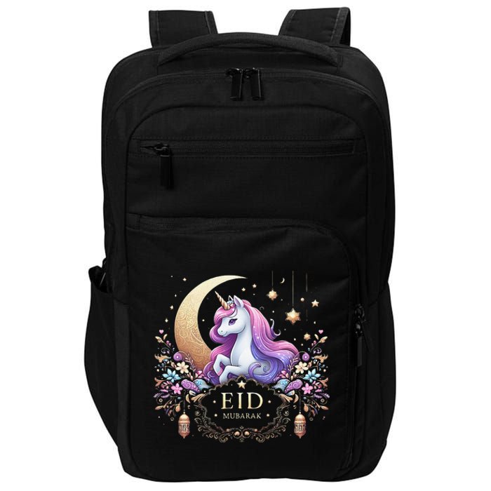 Eid Mubarak For K.Ids Mom Girl Eid Mubarak Unicorn Cute Gift Impact Tech Backpack