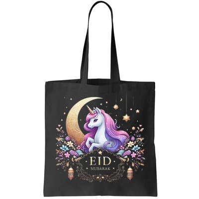 Eid Mubarak For K.Ids Mom Girl Eid Mubarak Unicorn Cute Gift Tote Bag