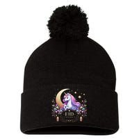 Eid Mubarak For K.Ids Mom Girl Eid Mubarak Unicorn Cute Gift Pom Pom 12in Knit Beanie