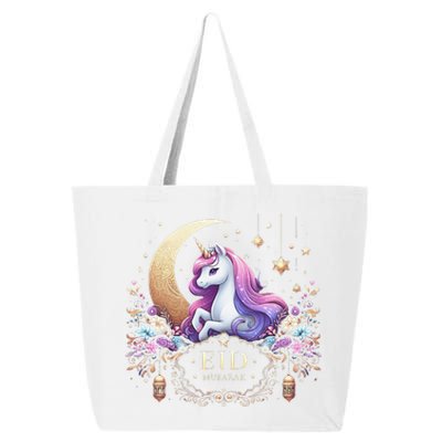 Eid Mubarak For K.Ids Mom Girl Eid Mubarak Unicorn Cute Gift 25L Jumbo Tote