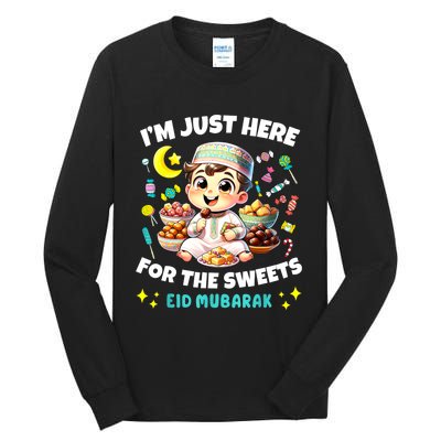 Eid Mubarak Funny Happy Eid Al Fitr Eid Al Adha Sweets Tall Long Sleeve T-Shirt