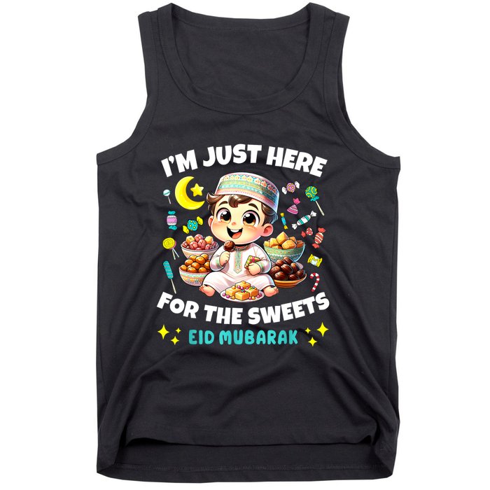 Eid Mubarak Funny Happy Eid Al Fitr Eid Al Adha Sweets Tank Top