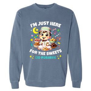 Eid Mubarak Funny Happy Eid Al Fitr Eid Al Adha Sweets Garment-Dyed Sweatshirt