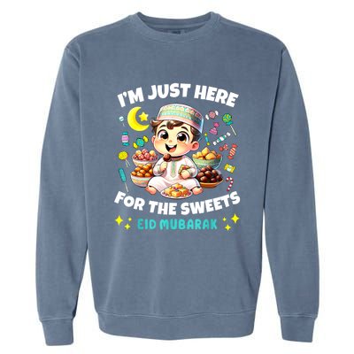 Eid Mubarak Funny Happy Eid Al Fitr Eid Al Adha Sweets Garment-Dyed Sweatshirt