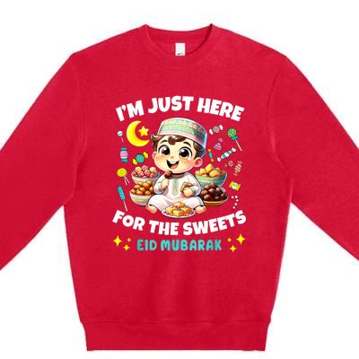 Eid Mubarak Funny Happy Eid Al Fitr Eid Al Adha Sweets Premium Crewneck Sweatshirt