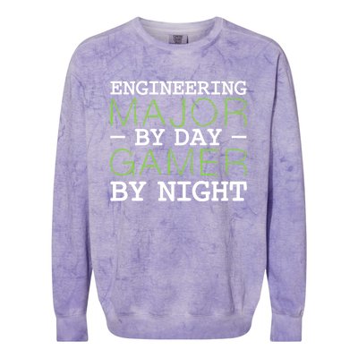 Engineering Major Gamer Night Student Gaming Engineer Gift Colorblast Crewneck Sweatshirt