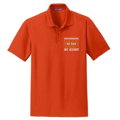 Engineering Major Gamer Night Student Gaming Engineer Gift Dry Zone Grid Polo