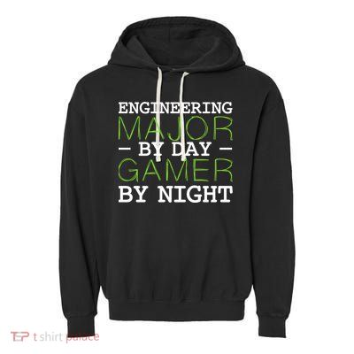 Engineering Major Gamer Night Student Gaming Engineer Gift Garment-Dyed Fleece Hoodie