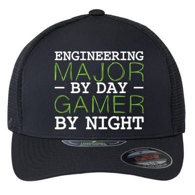 Engineering Major Gamer Night Student Gaming Engineer Gift Flexfit Unipanel Trucker Cap