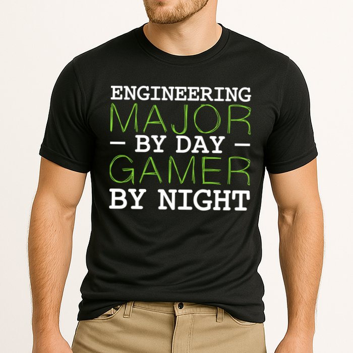 Engineering Major Gamer Night Student Gaming Engineer Gift Cooling Performance Crew T-Shirt