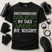 Engineering Major Gamer Night Student Gaming Engineer Gift Cooling Performance Crew T-Shirt