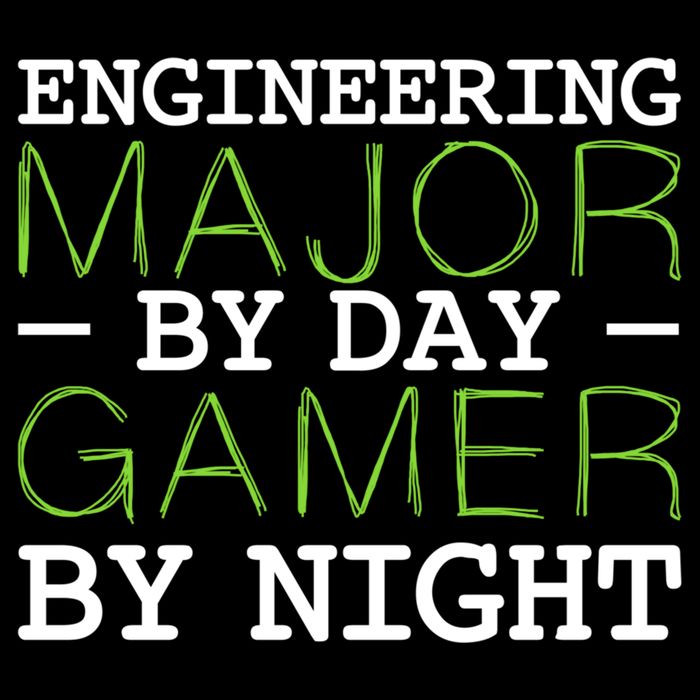Engineering Major Gamer Night Student Gaming Engineer Gift Cooling Performance Crew T-Shirt