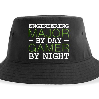 Engineering Major Gamer Night Student Gaming Engineer Gift Sustainable Bucket Hat