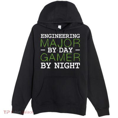 Engineering Major Gamer Night Student Gaming Engineer Gift Premium Pullover Hoodie