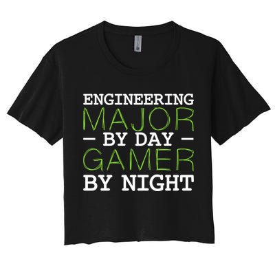 Engineering Major Gamer Night Student Gaming Engineer Gift Crop Top