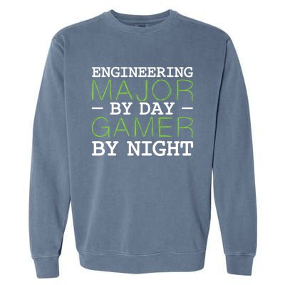 Engineering Major Gamer Night Student Gaming Engineer Gift Garment-Dyed Sweatshirt