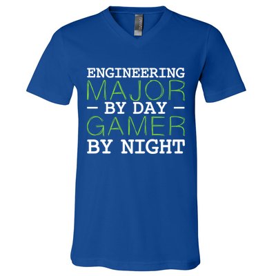 Engineering Major Gamer Night Student Gaming Engineer Gift V-Neck T-Shirt