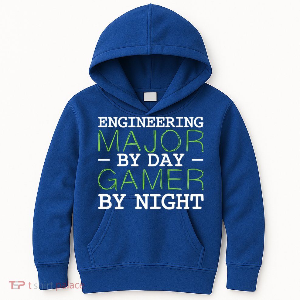 Engineering Major Gamer Night Student Gaming Engineer Gift Kids Hoodie