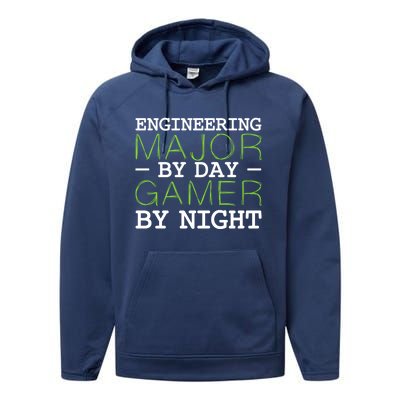 Engineering Major Gamer Night Student Gaming Engineer Gift Performance Fleece Hoodie