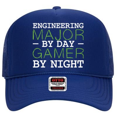 Engineering Major Gamer Night Student Gaming Engineer Gift High Crown Mesh Back Trucker Hat