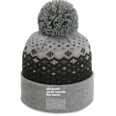 Electronic Music Genre Funny Techno Active The Baniff Cuffed Pom Beanie