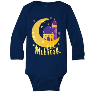 Eid Mubarak Gift Eid Al Fitr Islamic Holidays Celebration Great Gift Baby Long Sleeve Bodysuit