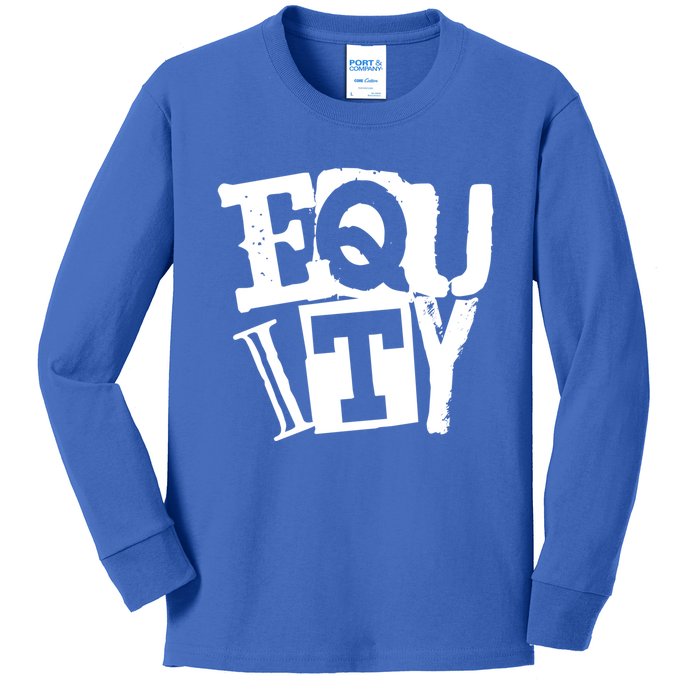 Equity Meaningful Gift Punk Streetwear Style Political Equality Gift Kids Long Sleeve Shirt