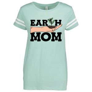 Earth Mom Gardening Plant Earth Day Planting Mother Gift Enza Ladies Jersey Football T-Shirt