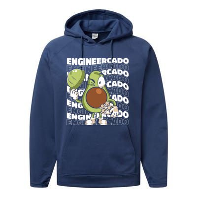 Engineercado Meaningful Gift Mechanical Civil Engineer Funny Engineering Gift Performance Fleece Hoodie