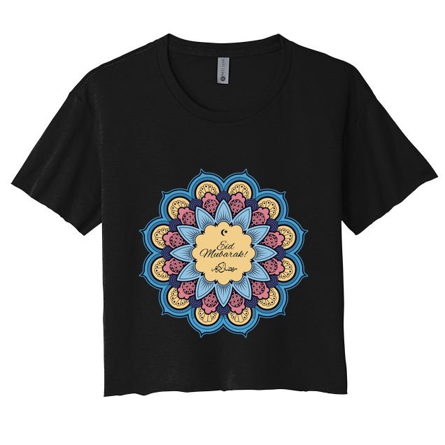 Eid Mubarak Gift And Islamic Families Eid Mubarak Meaningful Gift Crop Top